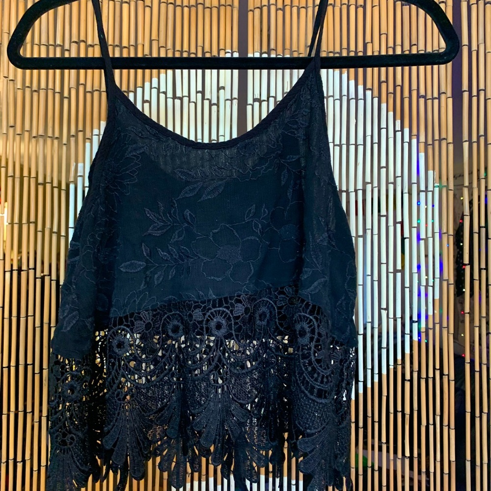 Black crop top